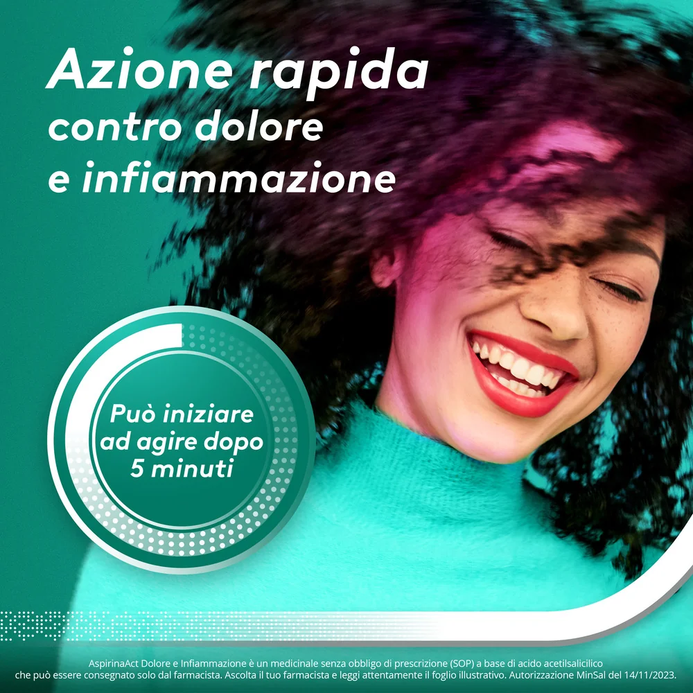 AspirinaAct Dolore e Infiammazione 12 Compresse Antidolorifico