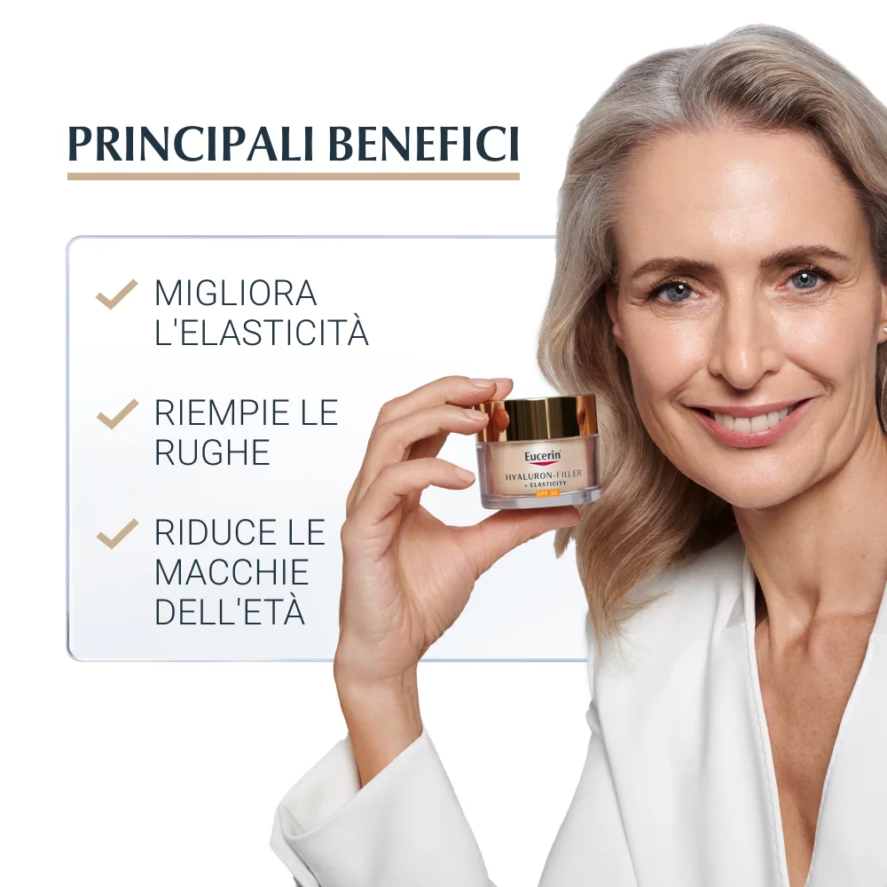 Eucerin Hyaluron-Filler+Elasticity Crema Giorno SPF 30 50 ml Anti-età