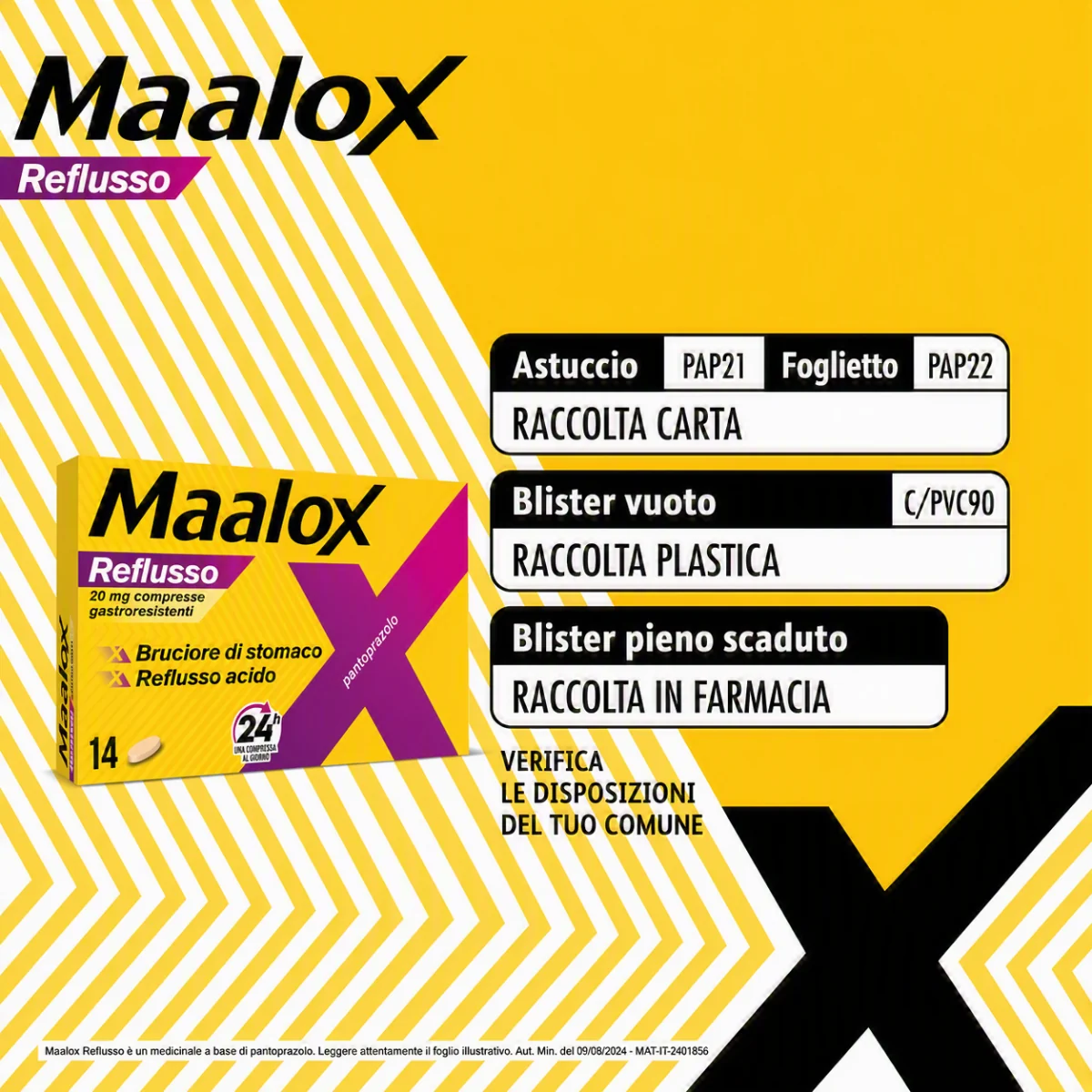 Maalox Reflusso 20 mg 14 Compresse Azione Anti-Reflusso
