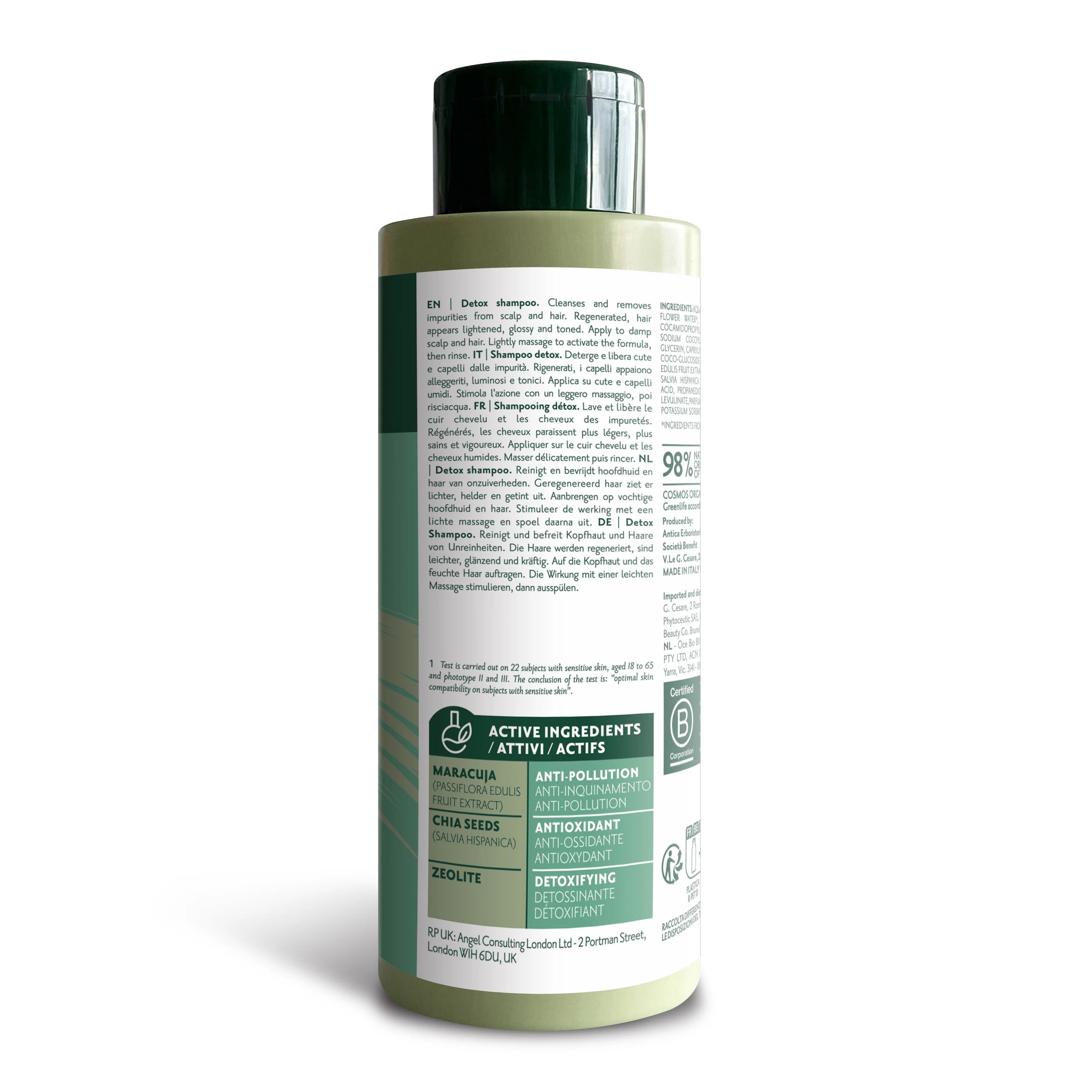 Herbatint Detox Shampoo 260 ml Detossinante e Rigenerante