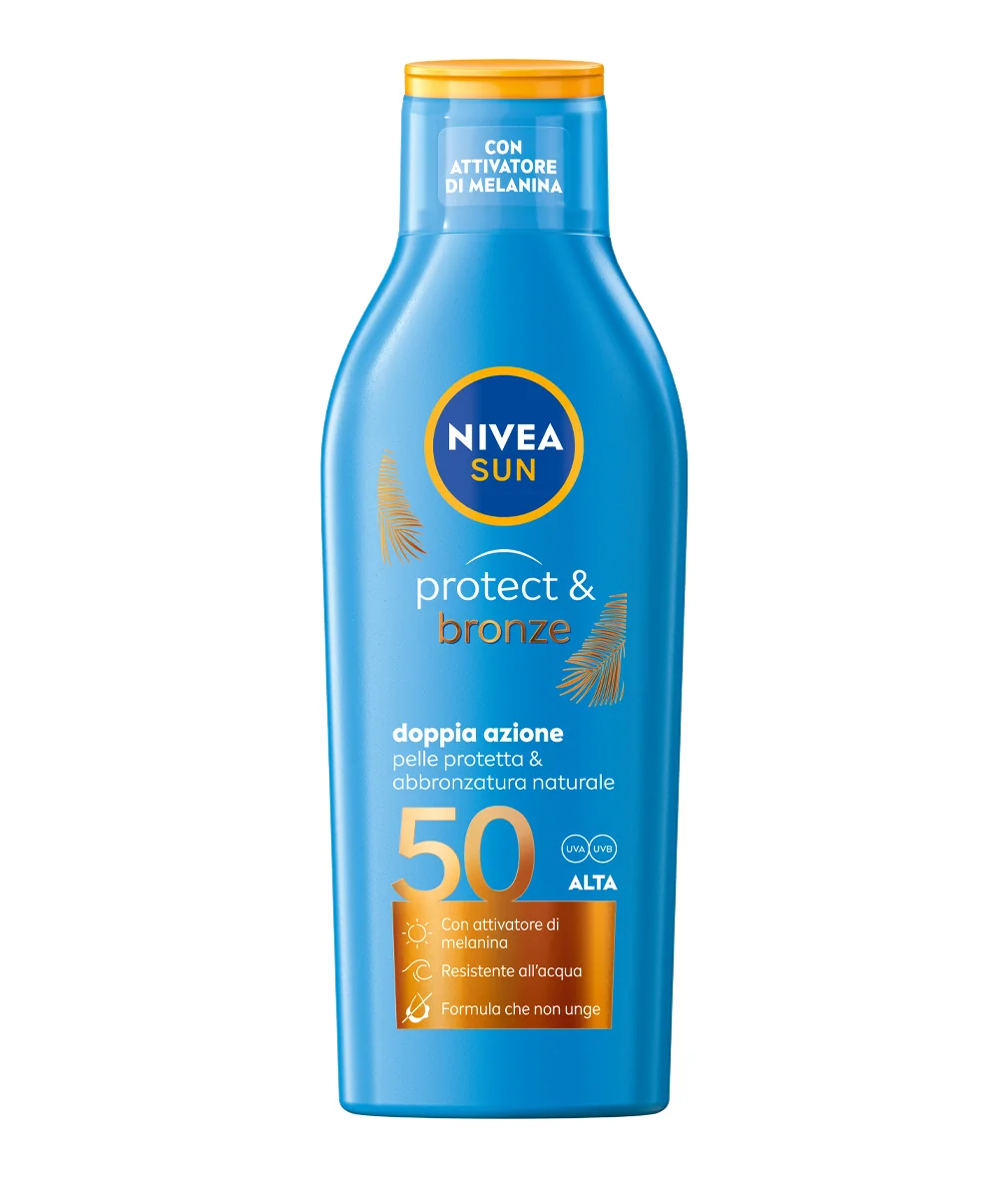 Nivea Sun Protect & Bronze Latte Fp50 Protezione solare doppia azione