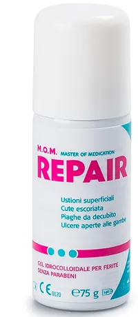 Mom Repair Gel Idrocolloidale Spray per Ferite e Piaghe 75g