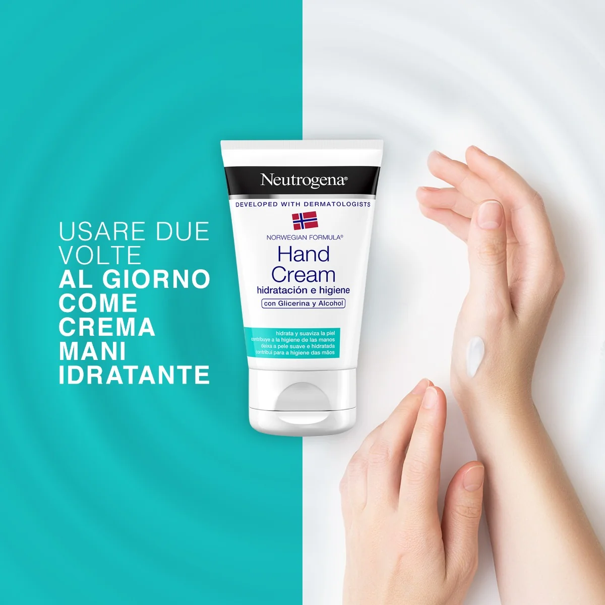 Neutrogena Crema Mani Idratazione & Igiene Arricchita con Glicerina