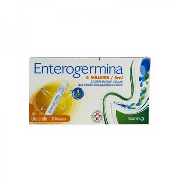 Enterogermina Soluzione Orale 20 Flaconcini 4 mld 5 ml 
