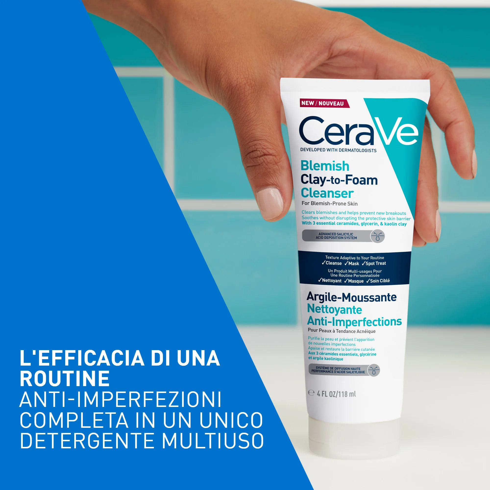 Cerave Detergente Maschera Controllo Imperfezioni 118 Ml