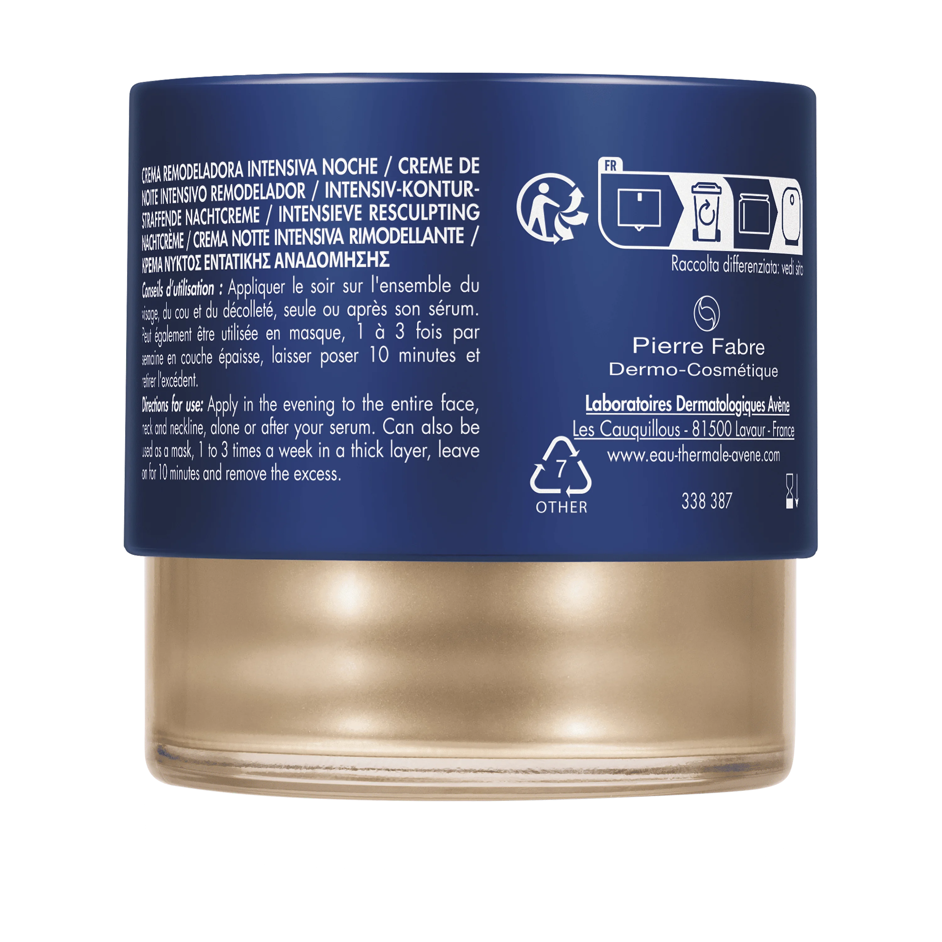 Eau Thermale Avène Dermabsolu Crema Notte Intensiva Rimodellante Anti-Età 40 ml Ridensificante e Rigenerante