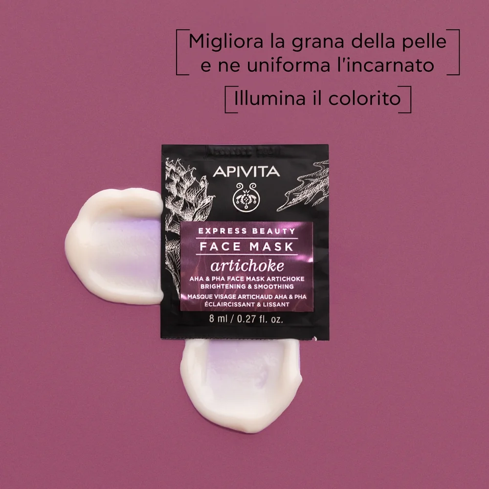 Apivita Express Artichoke 2 X 8 Ml 21 Maschera Viso Schiarente
