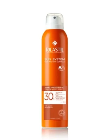 Rilastil Sun System Spray Solare SPF 30 200 ml Protezione Trasparente Corpo