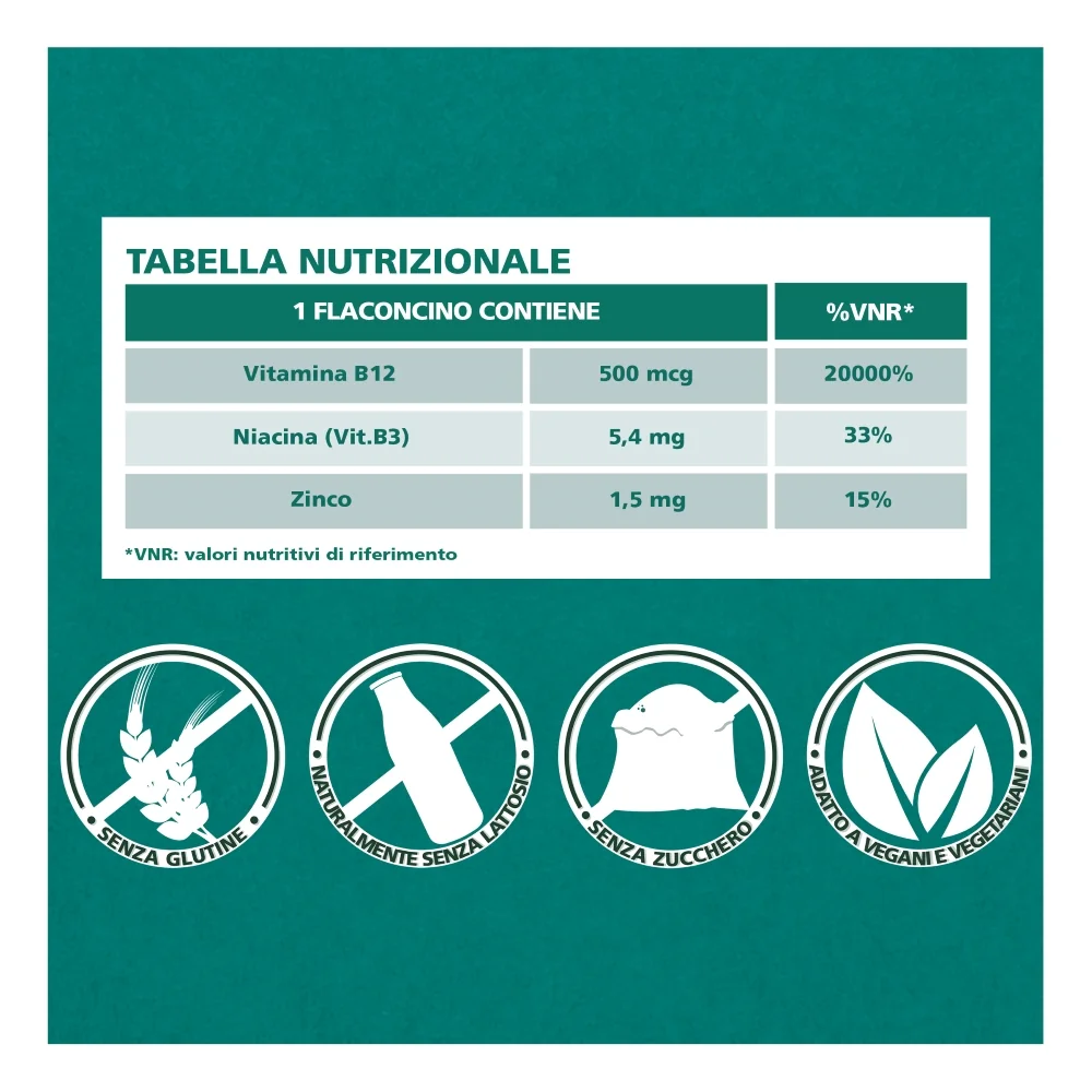 Be-Total Advance B12 30 Flaconcini Integratore Alimentare Vitamina B12 Vitamina B Zinco