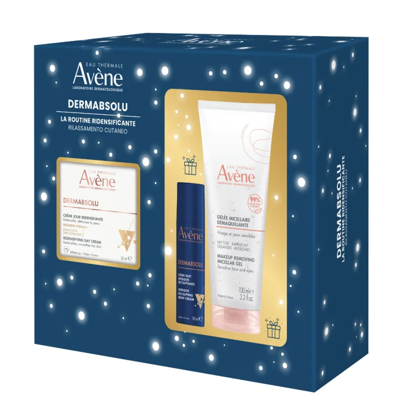 Avene Cofanetto Natale Dermabsolu Dermabsolu Crema Giorno Ridensificante 50ml + Dermabsolu Crema Notte Intensiva 10ml + Gel Micellare Struccante 100ml