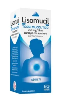 Lisomucil Tosse Mucolitico 750 mg/15 ml Carbocisteina Sciroppo Adulti 200 ml