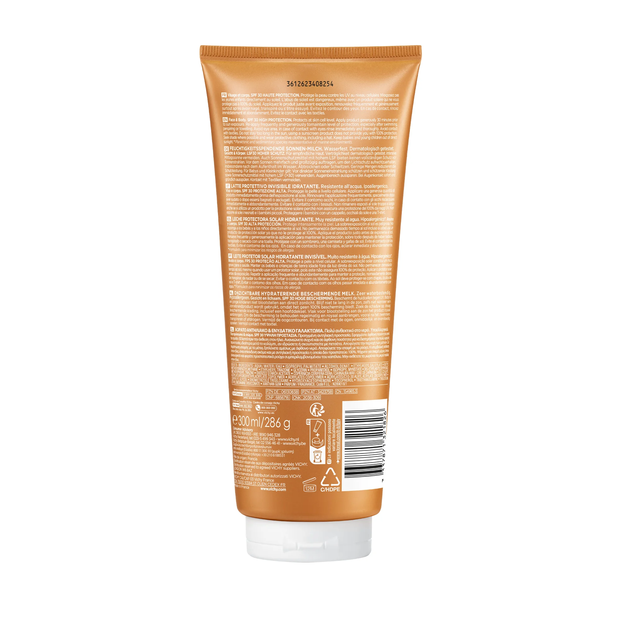 Vichy Capital Soleil SPF30, 300 ml Latte idratante fresco viso e corpo