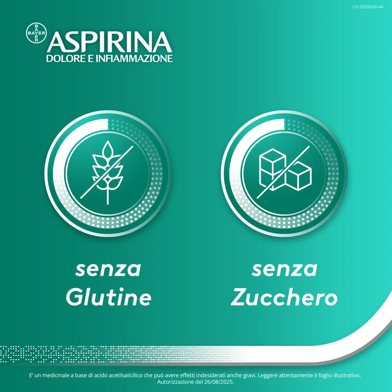 Aspirina Dolore e Infiammazione 8 Compresse Antidolorifico