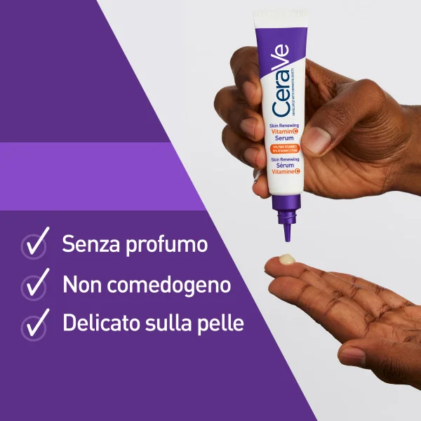 CeraVe Skin Renewing - Siero Viso con Vitamina C Illuminante e Antiossidante, 30 ml Antiage