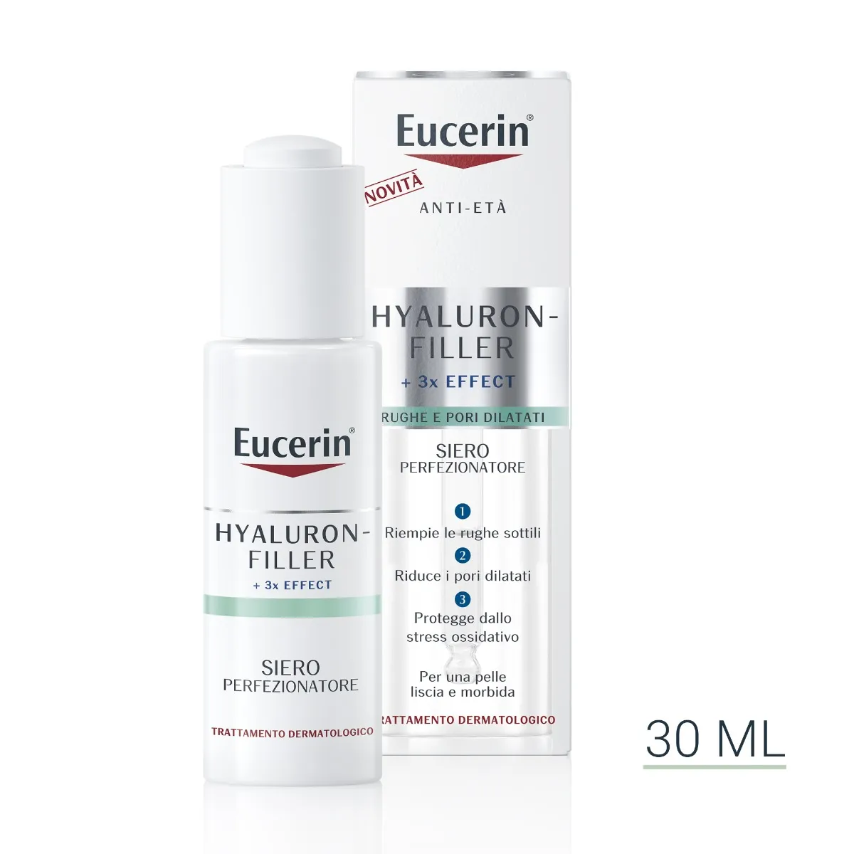 Eucerin Hyaluron-Filler Siero Perfezionatore 30 Ml Uniformante e Levigante