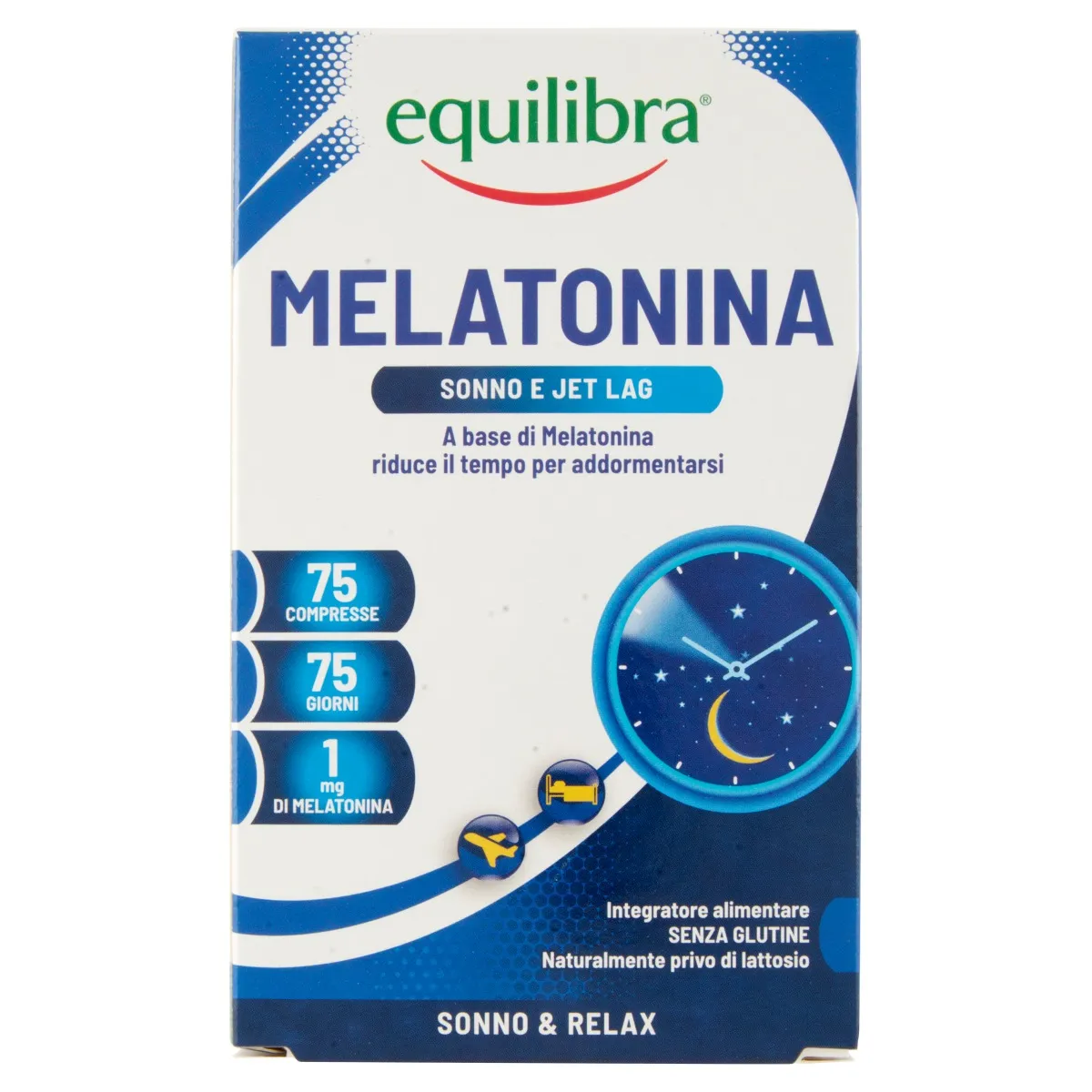 Equilibra Melatonina 75 Compresse Relax e Riposo Notturno