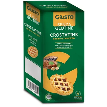 Giusto S/G Crostatina Cacao 4 Pz Senza glutine