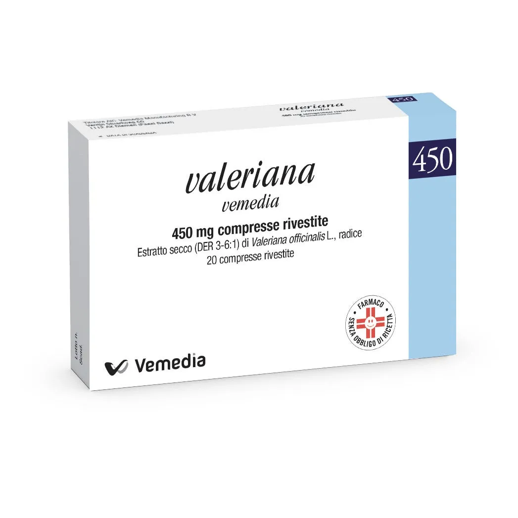 Valeriana Vemedia 450 mg 20 Compresse