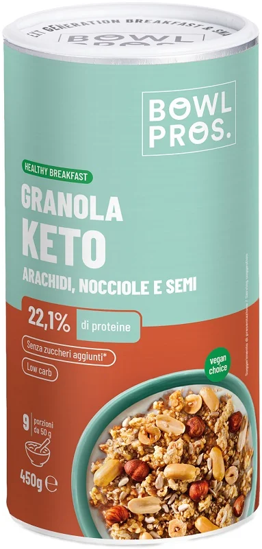 Granola Keto Arachidi Nocciole Semi 450 G