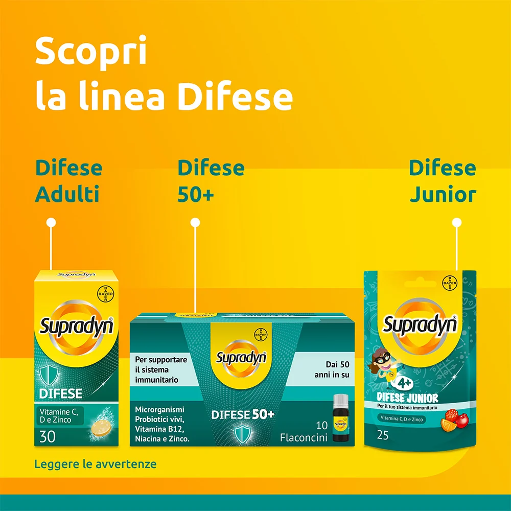 Supradyn Difese Integratore 15 Compresse Effervescenti Vitamina C D e Zinco
