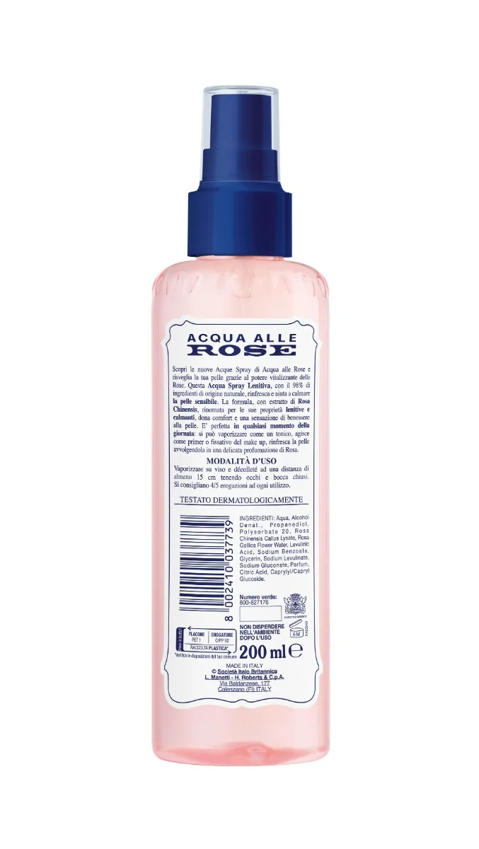 Acqua Alle Rose - Acqua Spray Lenitiva 200 Ml Azione idratante e addolcente