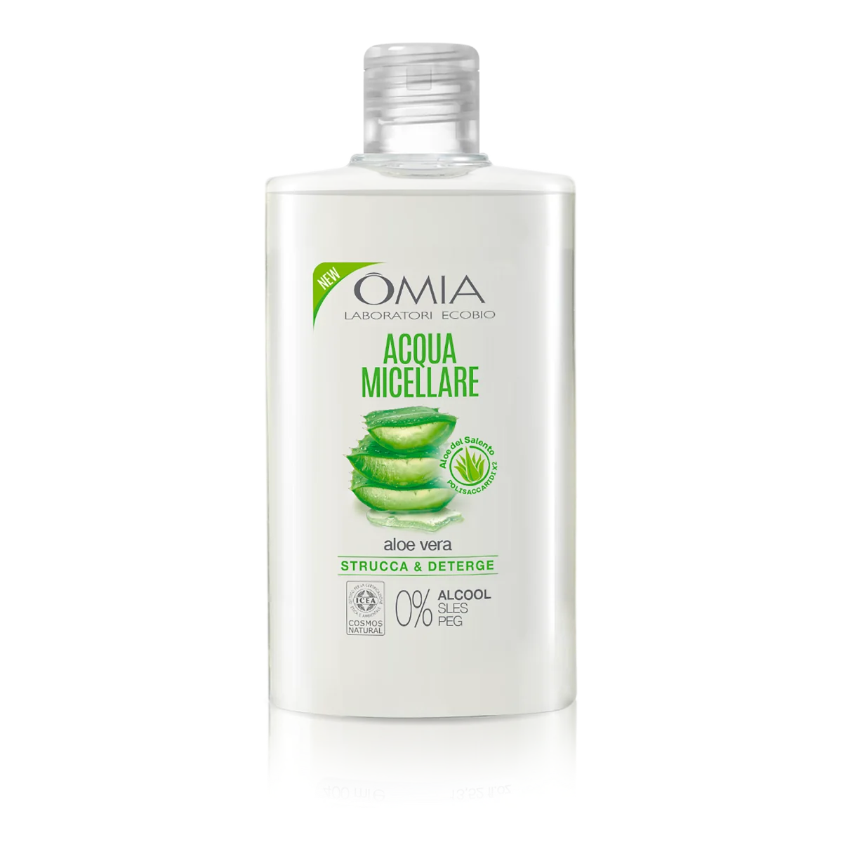 Omia Skincare Acqua Micellare Struccante e Detergente con Aloe del Salento 400 ml