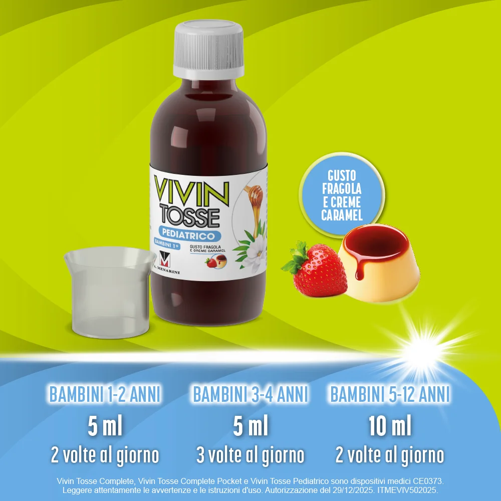 Vivin Tosse Pediatrico Sciroppo 150 ml Tosse Secca e Grassa