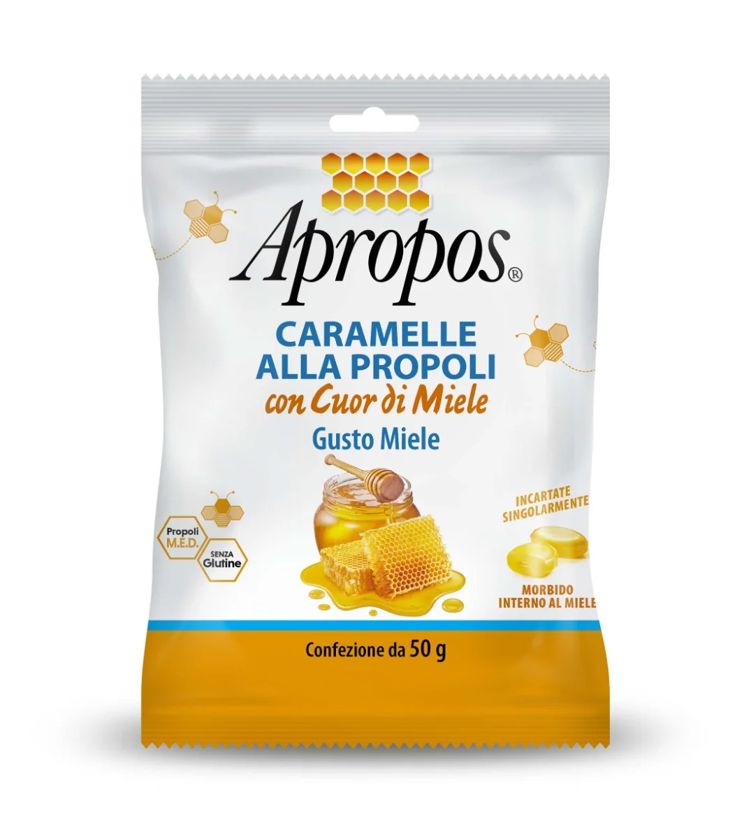 Apropos Caramelle Dure Miele Cuor di Miele 50 g