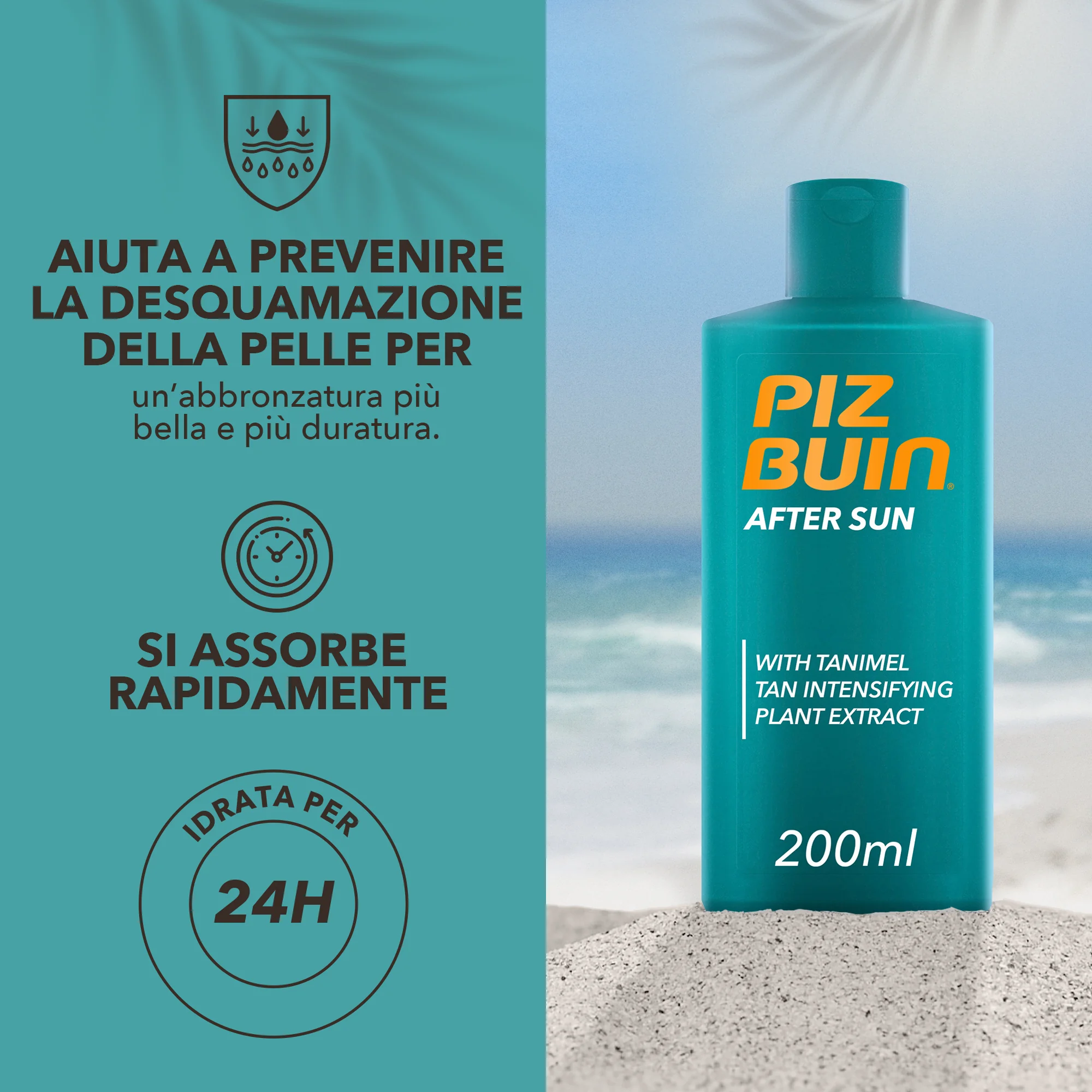 Piz Buin Doposole Intensificatore 200Ml Lenitivo e Idratante