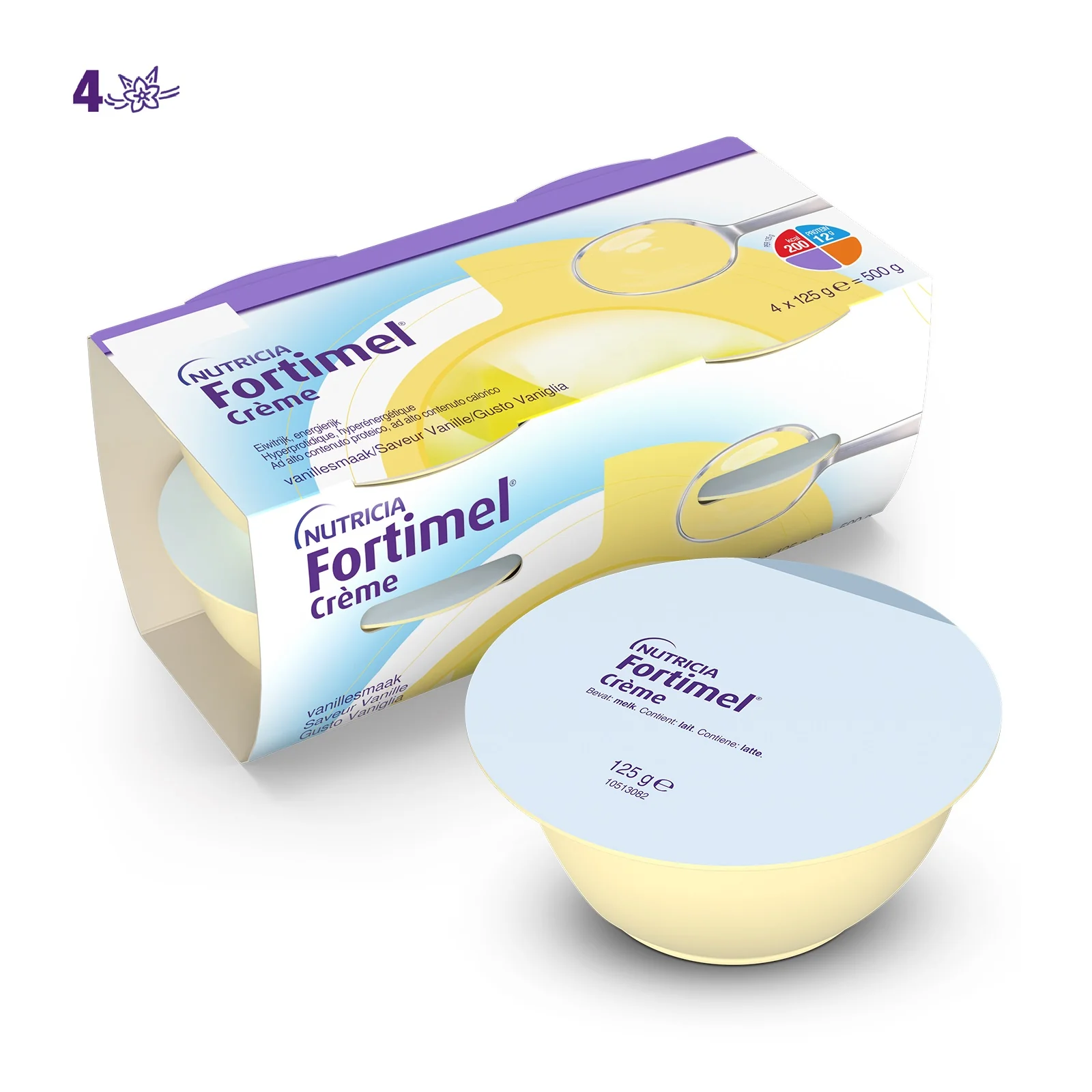 Fortimel Creme Vaniglia 4 Pezzi Prodotto per la Malnutrizione