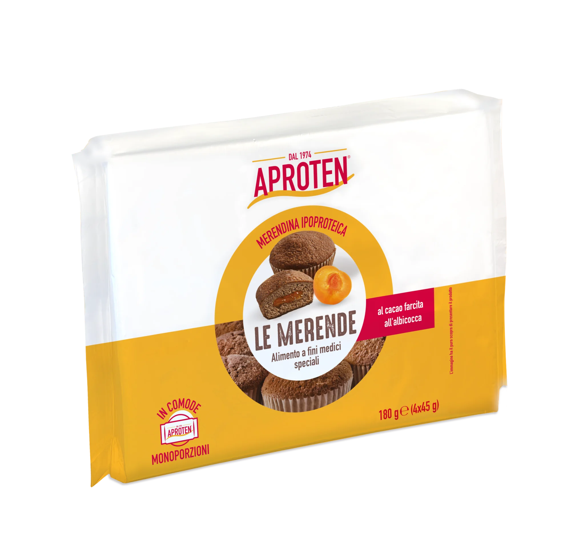 Aproten Merendina Ipoproteica Al Cacao e Albicocca 4x45 g