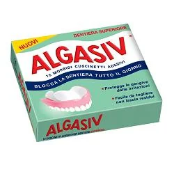 Algasiv Cuscinetti Adesivi Superiori Per Dentiera 15 Pezzi