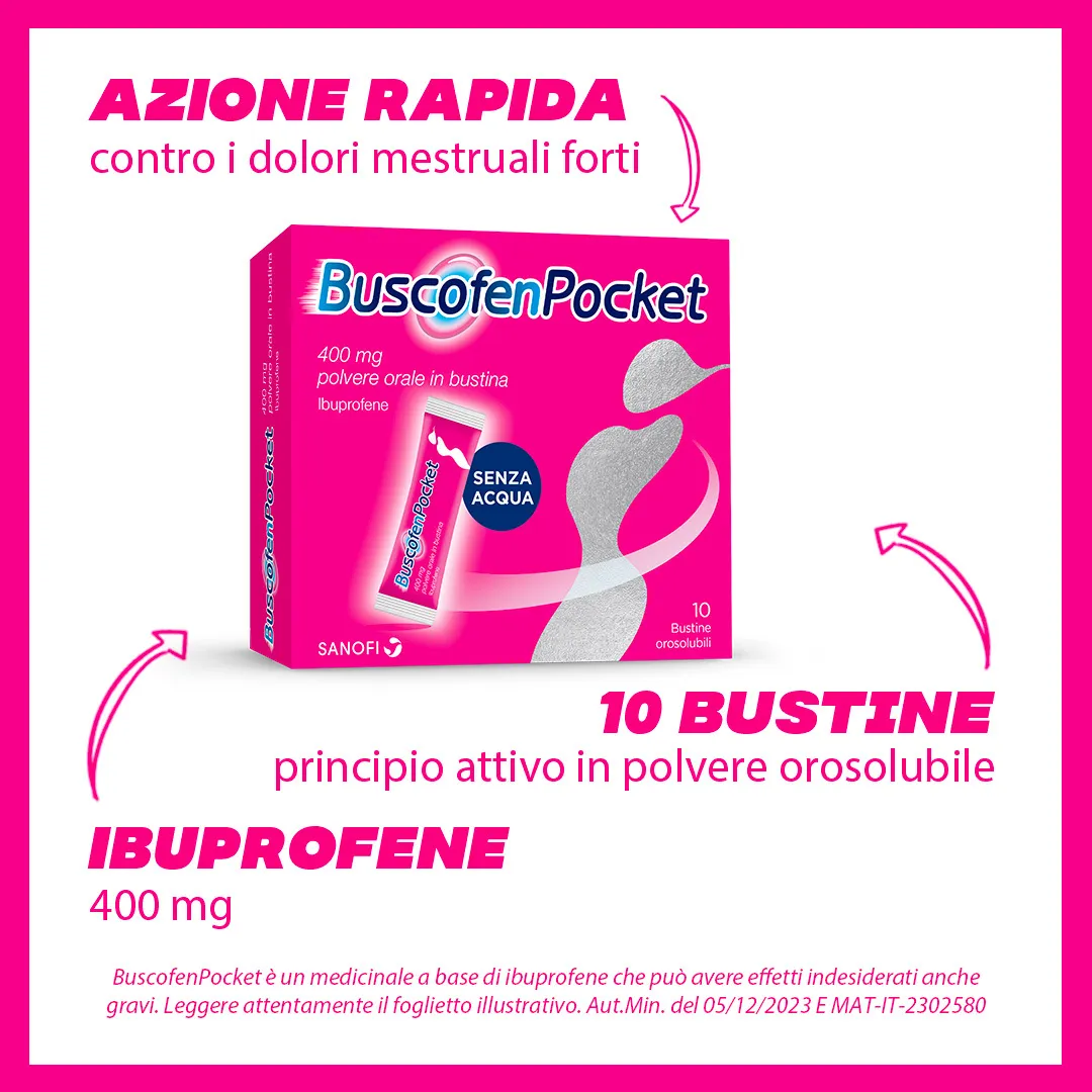 Buscofenpocket 400 g 10 Bustine Antinfiammatorio