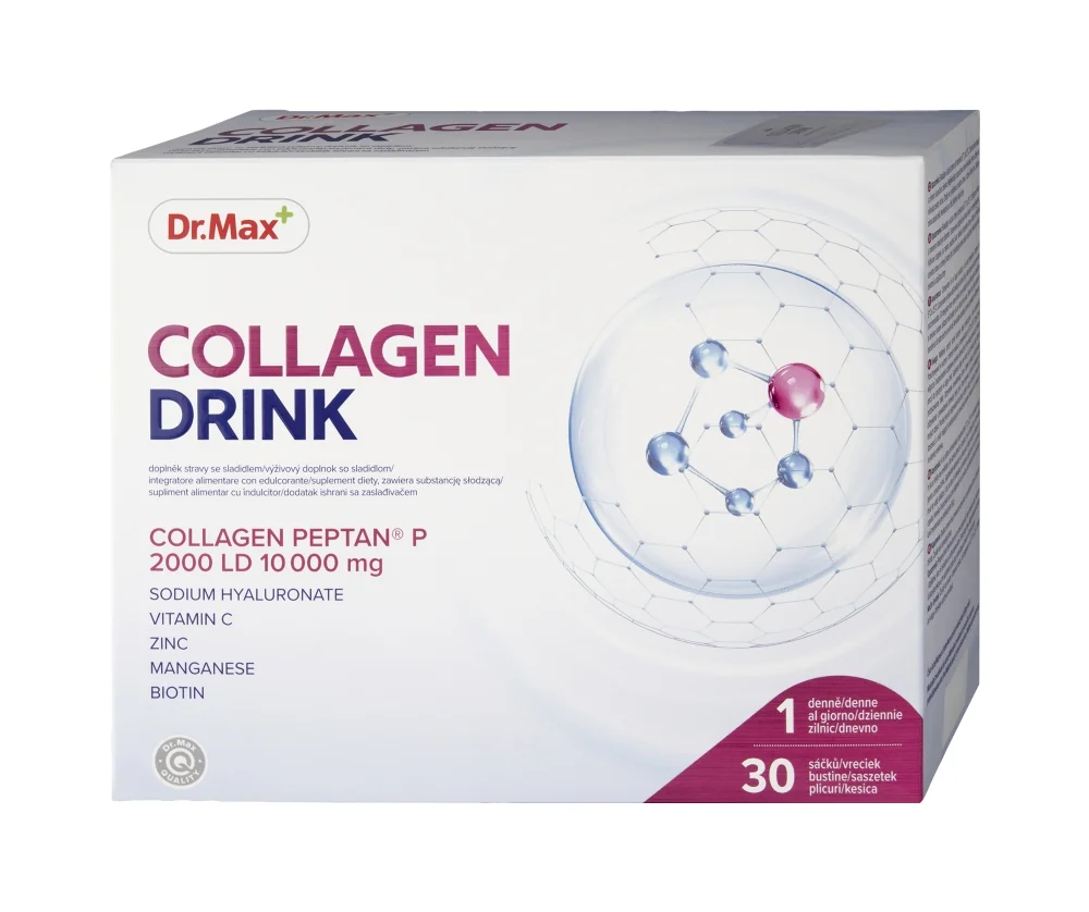 Dr. Max Collagene Drink 30 Bustine Per Articolazioni, Cute e Capelli