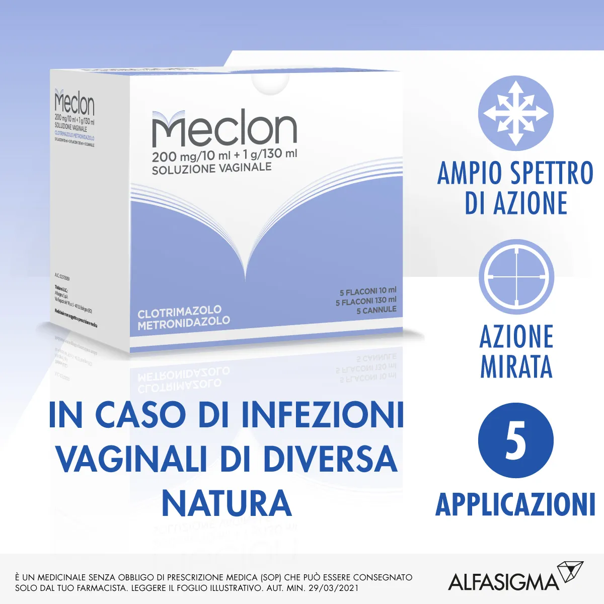 Meclon Soluzione Vaginale 5 Flaconi Infezioni Vaginali