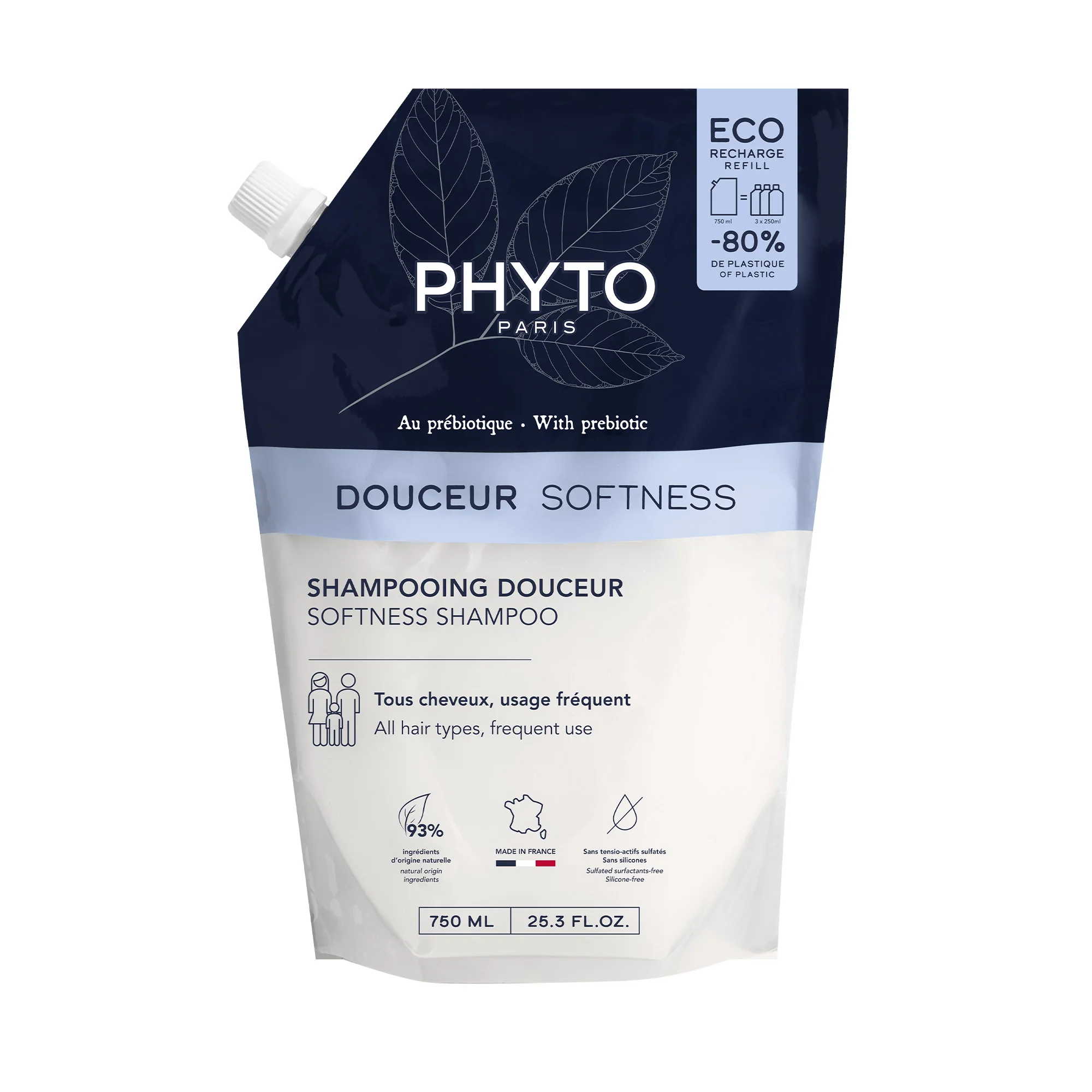 Phyto Paris Douceur Ricarica Shampoo 750 Ml Formato Ricarica