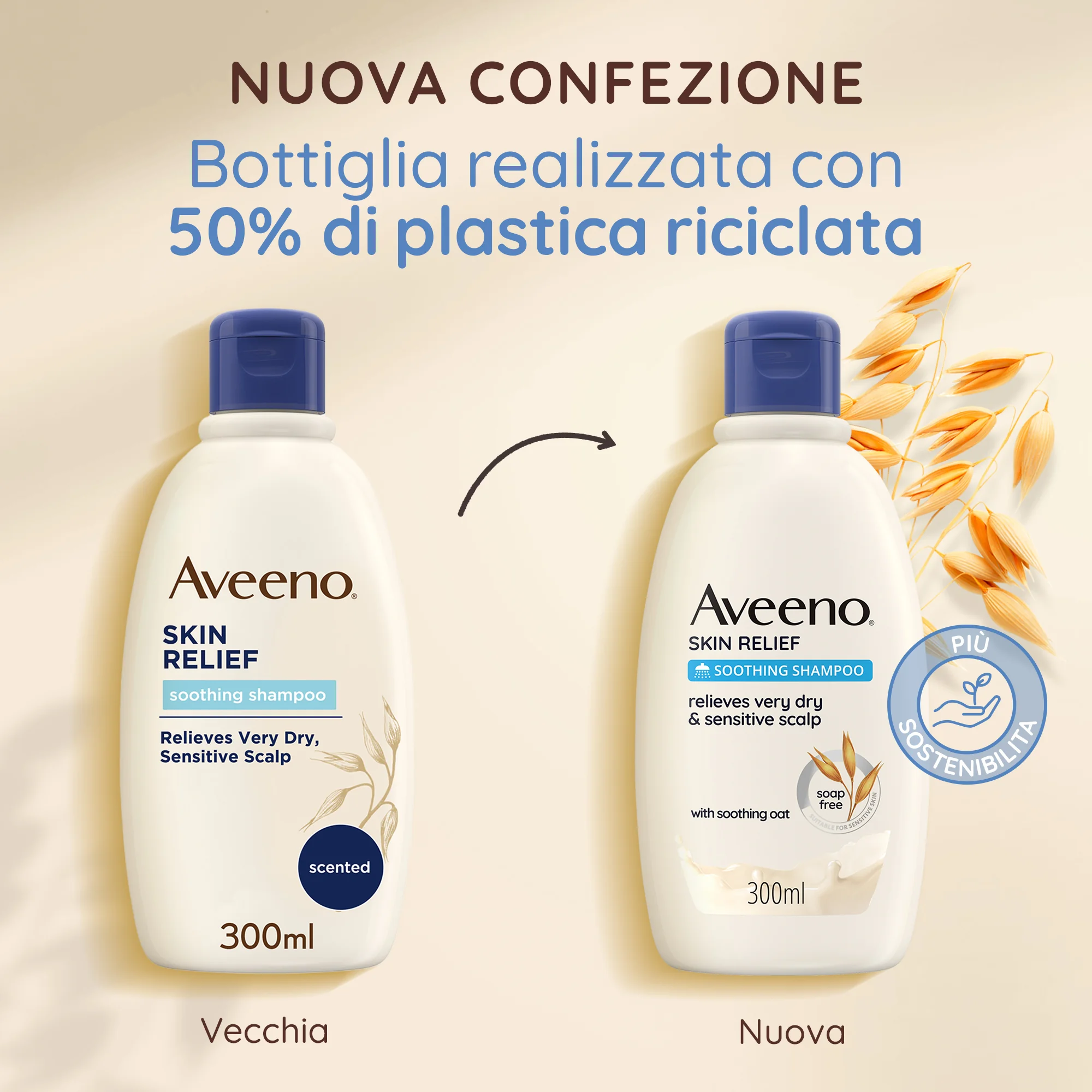 Aveeno Skin Relief Shampoo 300 Ml Dermatologicamente Testato