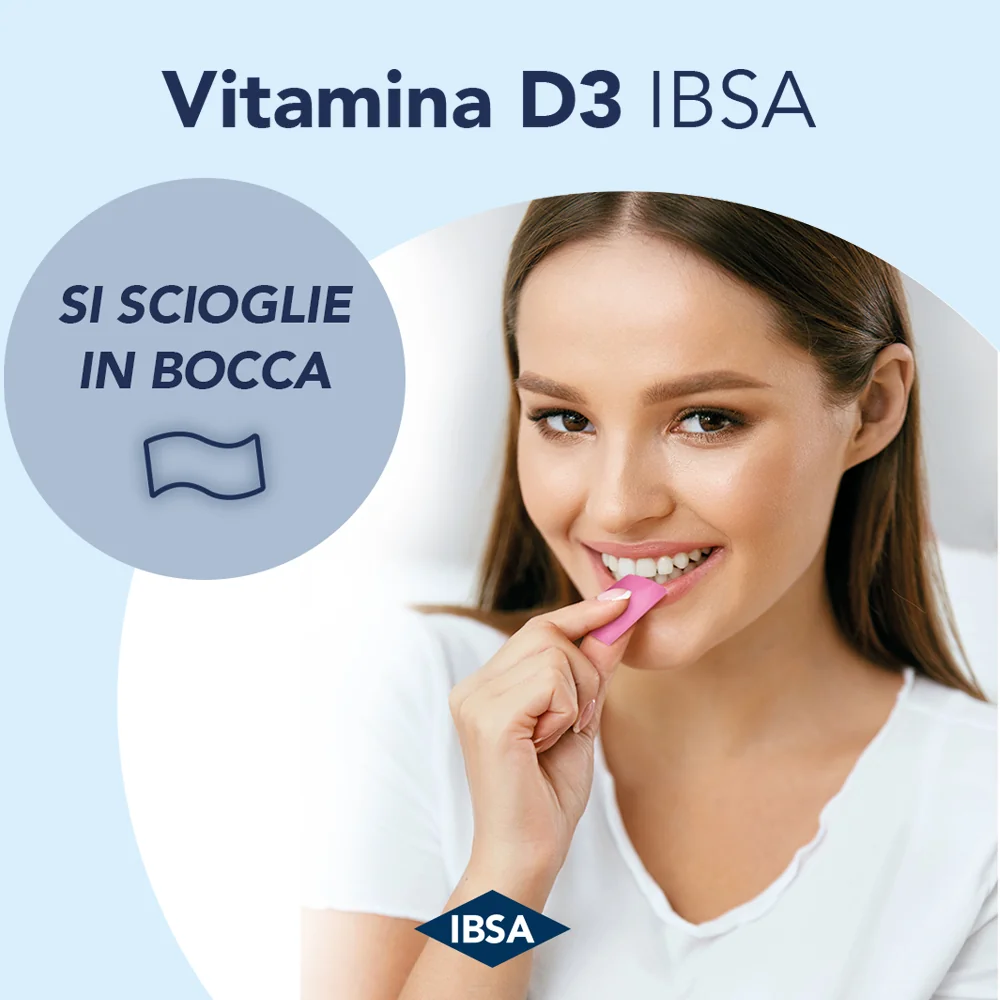 Vitamina D3 Ibsa 1000UI 30 Film Orodispersibili Integratore a base di Vitamina D