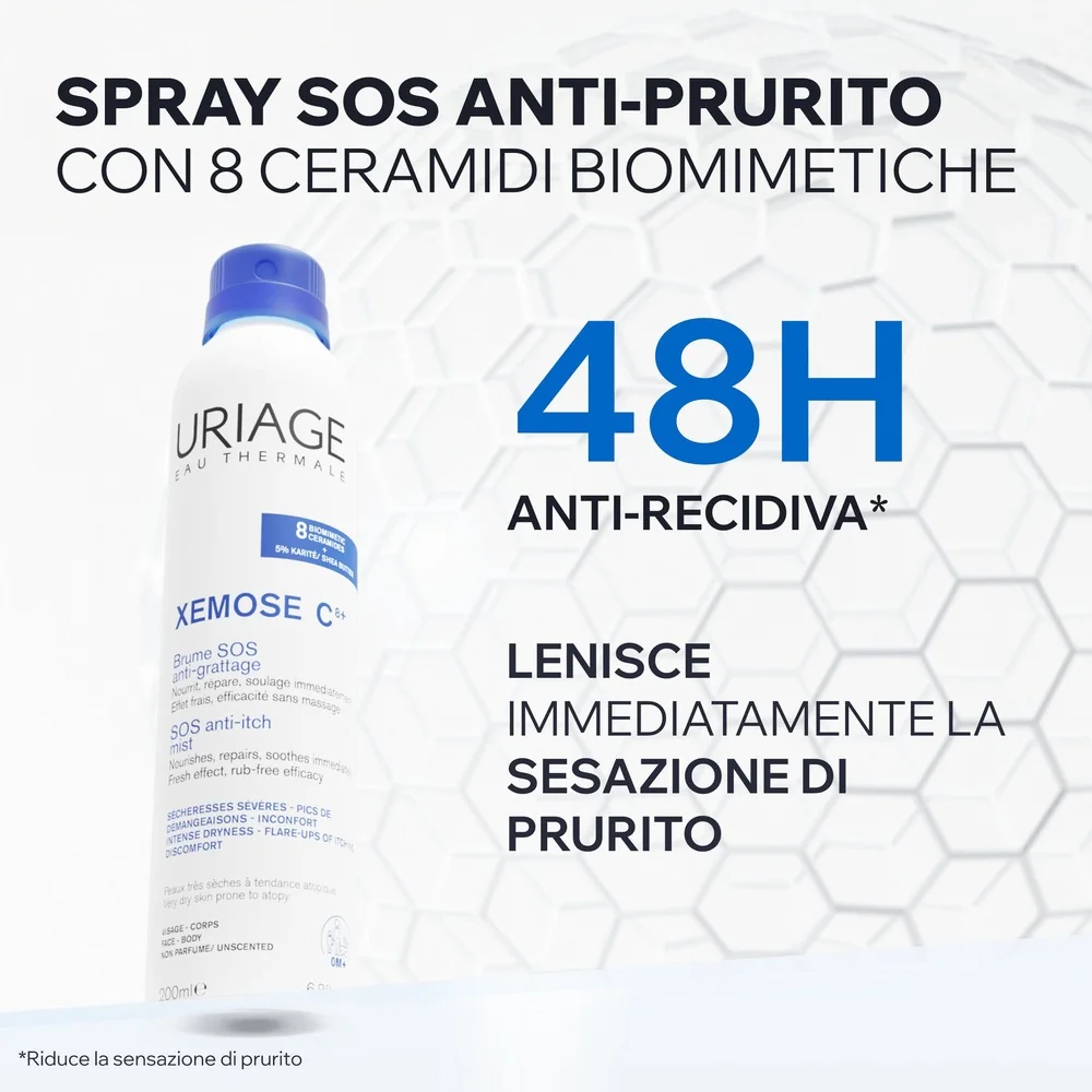Uriage Xèmose Spray SOS Antiprurito 200 ml Ipoallergenico
