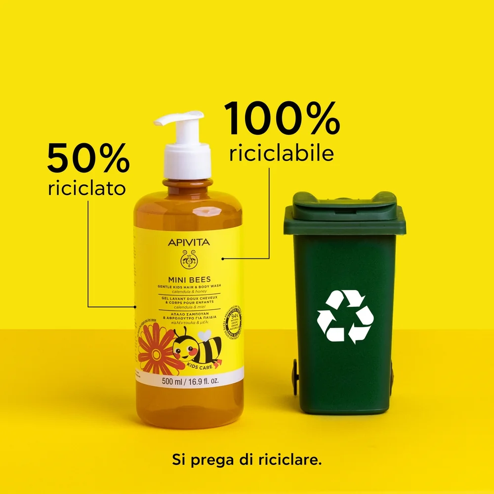 Apivita Kids Hair & Body Wash Calendula & Honey 500 Ml Pelli Delicate