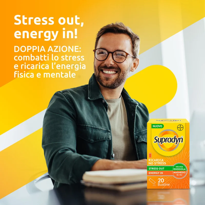 Supradyn Ricarica No Stress 20 Bustine Integratore Vitamine e Magnesio