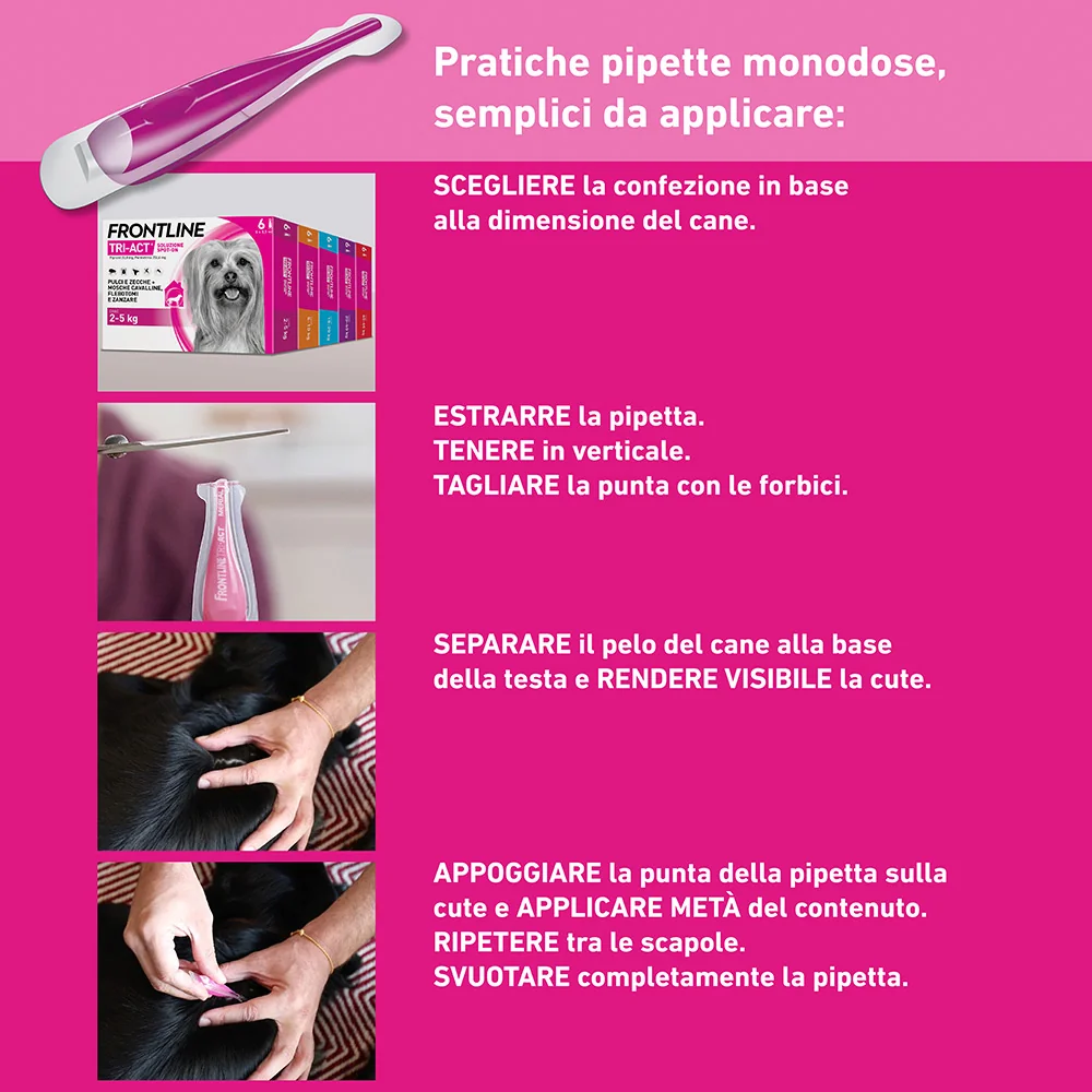 Frontline Tri-Act X3 Antiparassitario Per Cani Contro Parassiti E Insetti Volanti (10-20Kg)