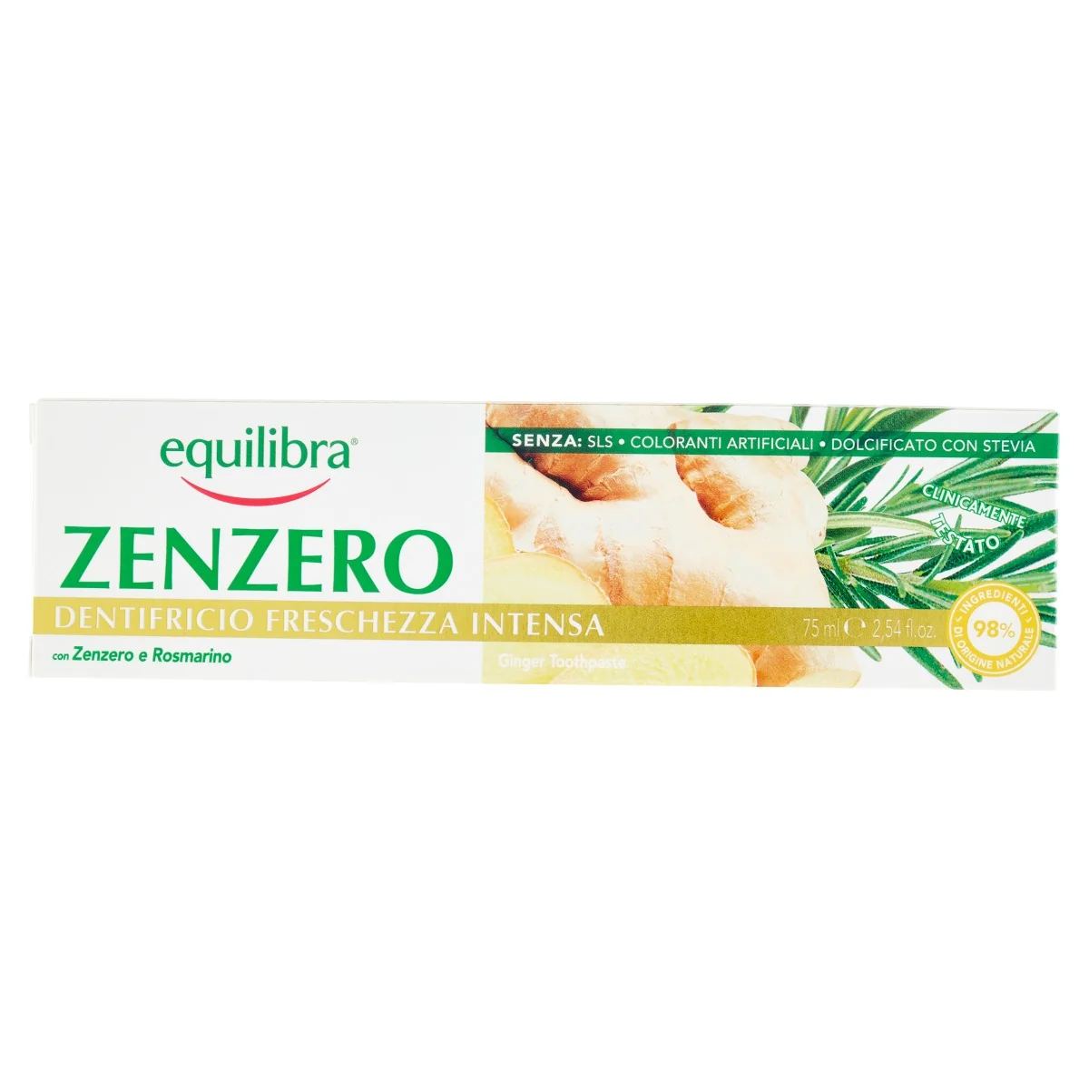 Equilibra Dentifricio Zenzero 75 Ml Lenitivo e Rinfrescante