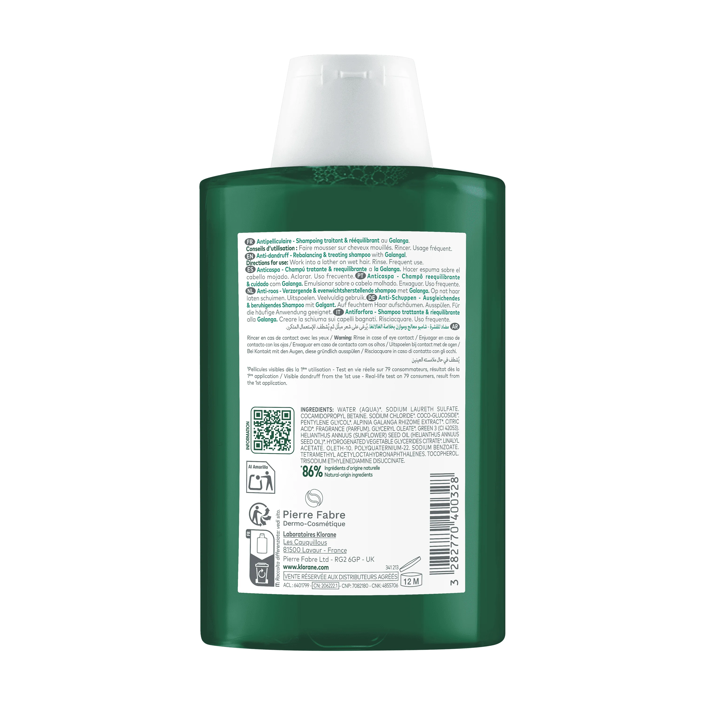 Klorane Shampoo Trattante & Riequilibrante Galanga 200 Ml 25