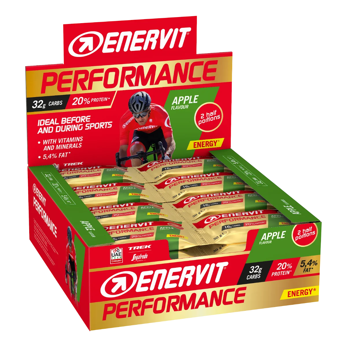 Enervit Power Sport Performance double Bar gusto Mela 2x30 gr Barretta energetica