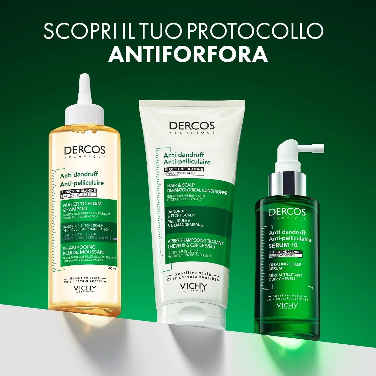 Vichy Dercos Technique Shampoo Anti Dandruff Acqua Mousse 200 ml Shampoo Anti-Forfora
