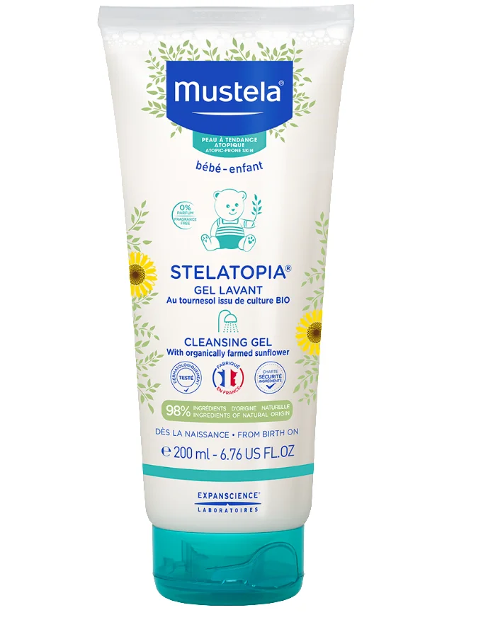 Mustela Stelatopia Gel Detergente 200 ml Pelle a Tendenza Atopica