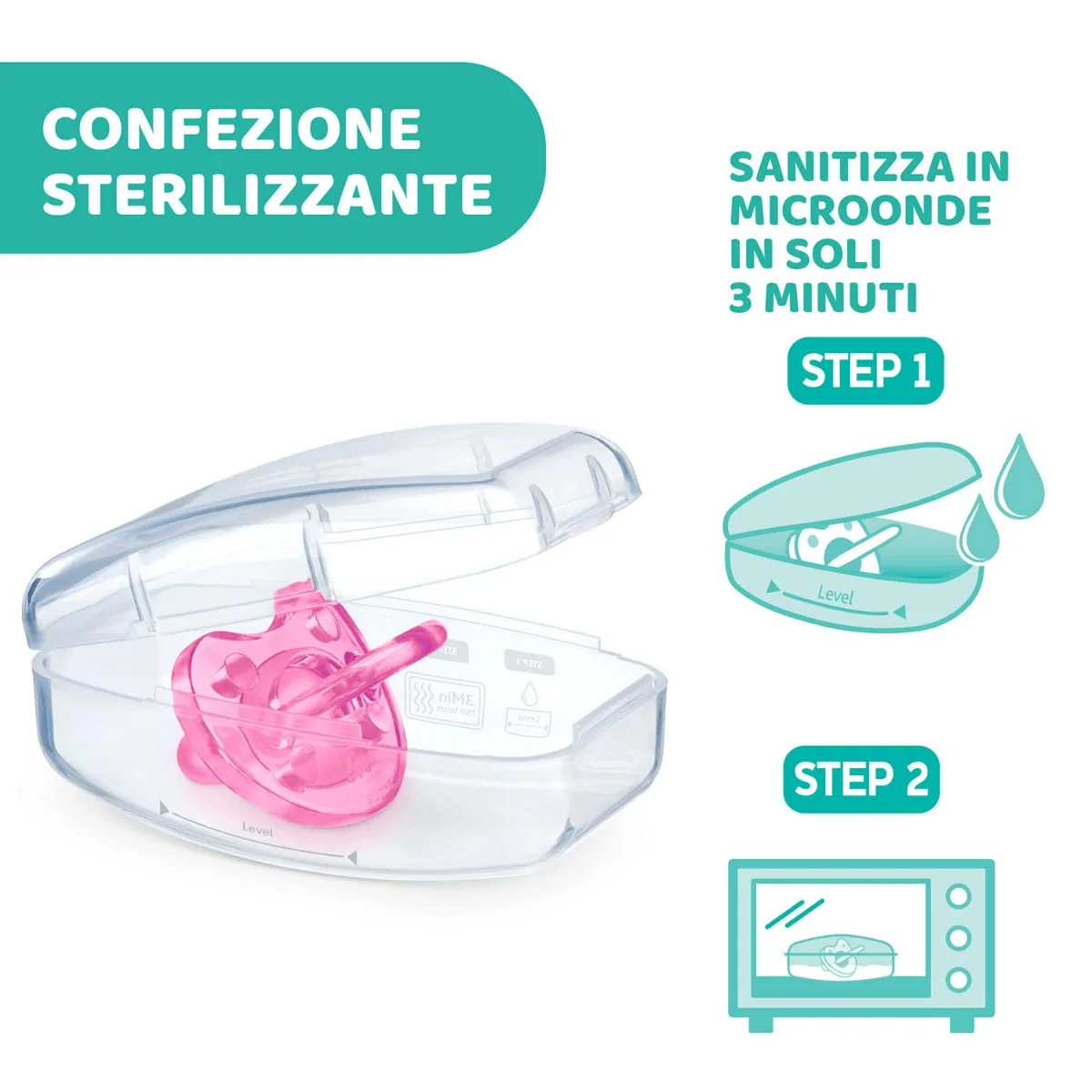 Chicco Gommotto Silicone Rosa 16-36M 2 Pezzi