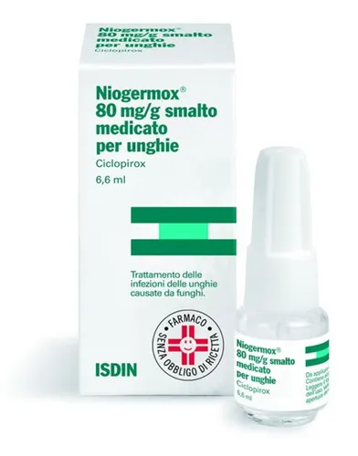 Niogermox Smalto Ciclopirox Onicomicosi Unghie 6,6 ml