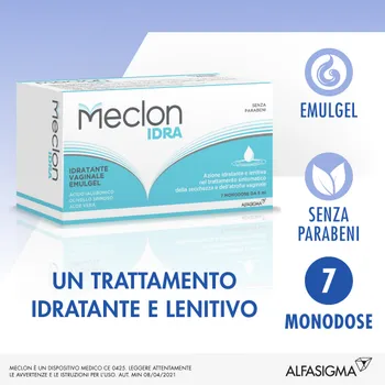 Meclon Idra Emulgel 7 Monodose 5 ml - Idratazione Vaginale 